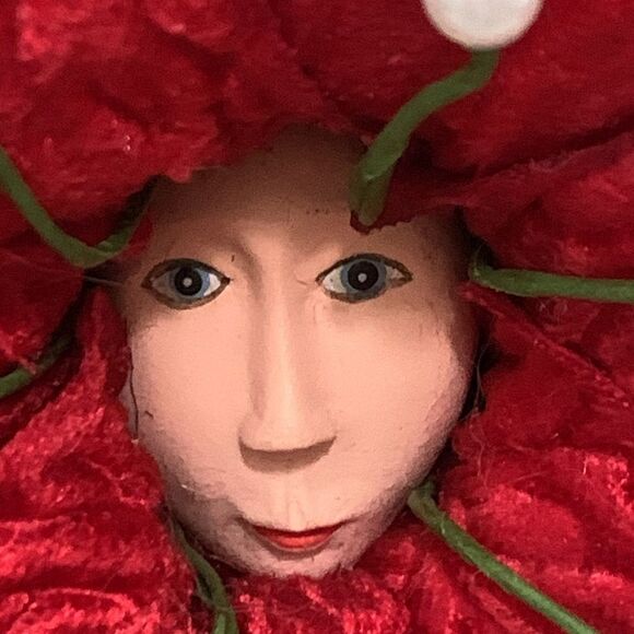 Dept 56 Patience Brewster Krinkles Red Poinsettia Fairy Figurine Ornament W/Box - Picture 6 of 17